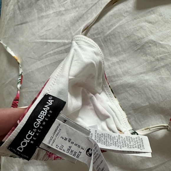 Dolce&Gabbana floral print Triangle Two-Piece Bikini Set swimwear - pink s/m - Picture 4 of 10